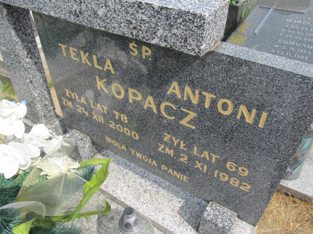 Tekla Kopacz Przystajń - Grobonet - Wyszukiwarka osób pochowanych